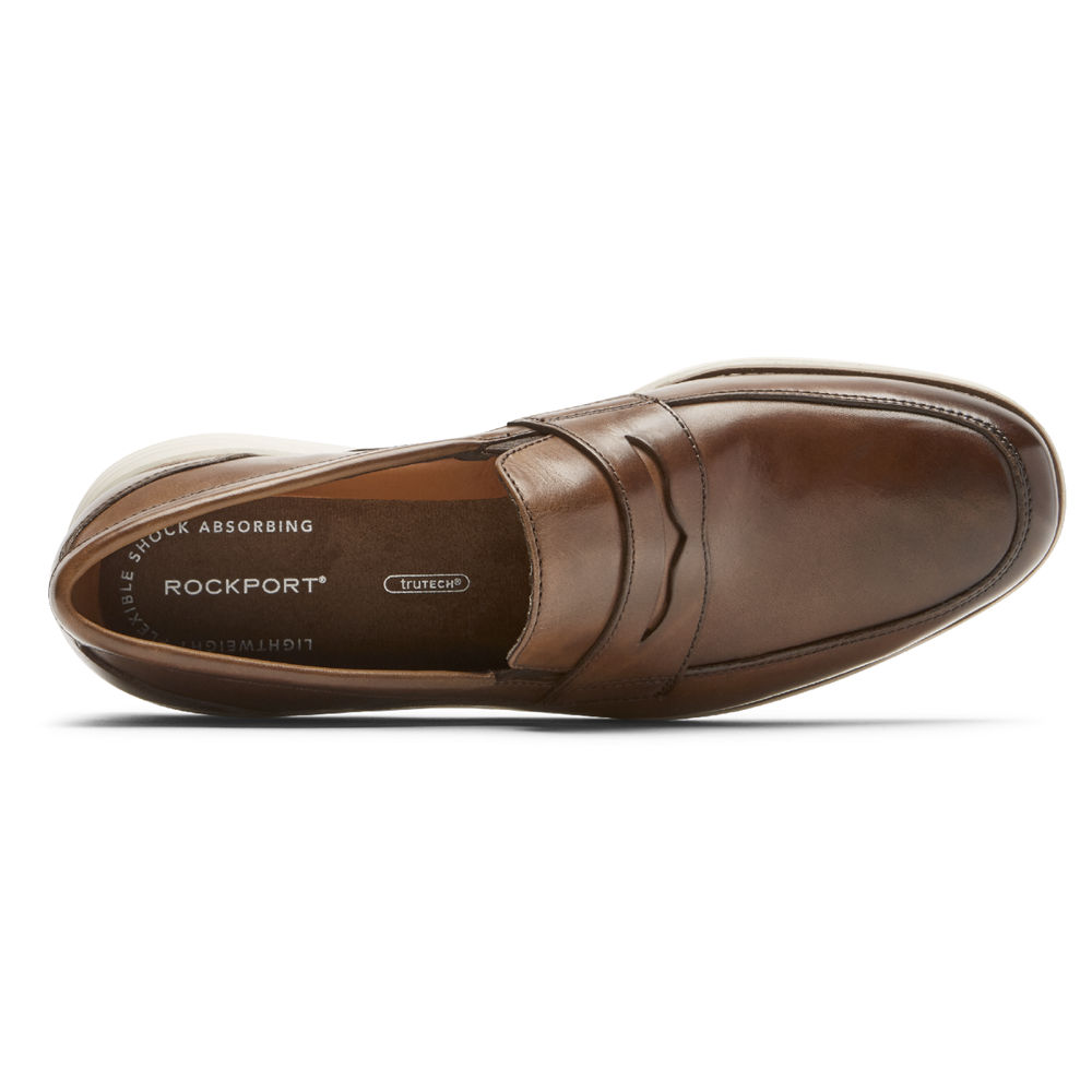 Rockport Loafers For Mens Brown - Garett Penny - NX4712935